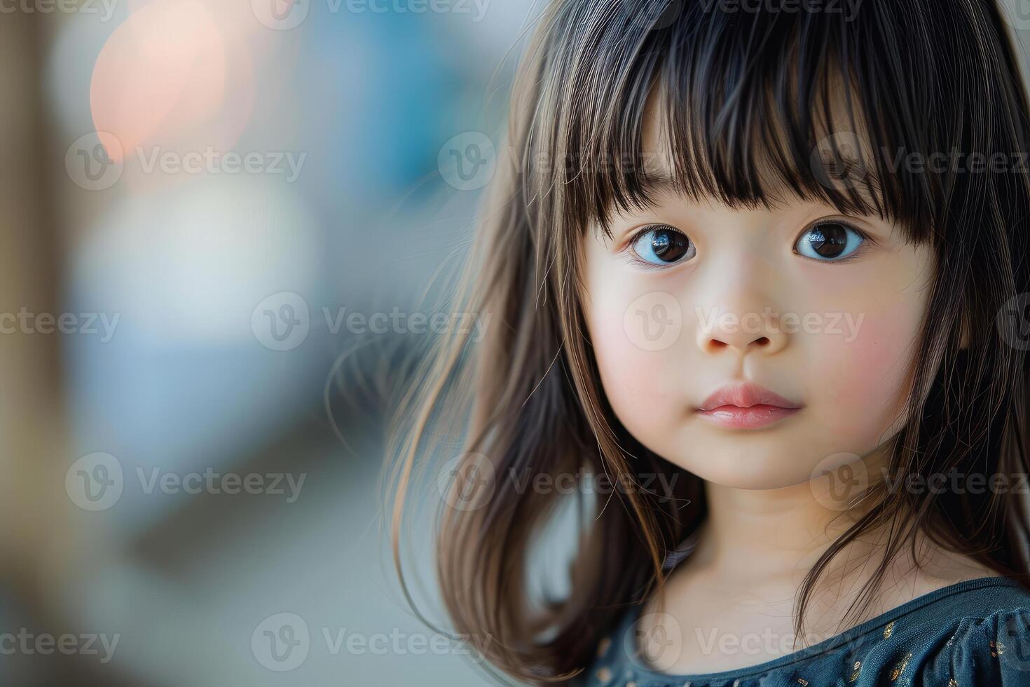 AI generated Happy asian cute child. Generate ai photo