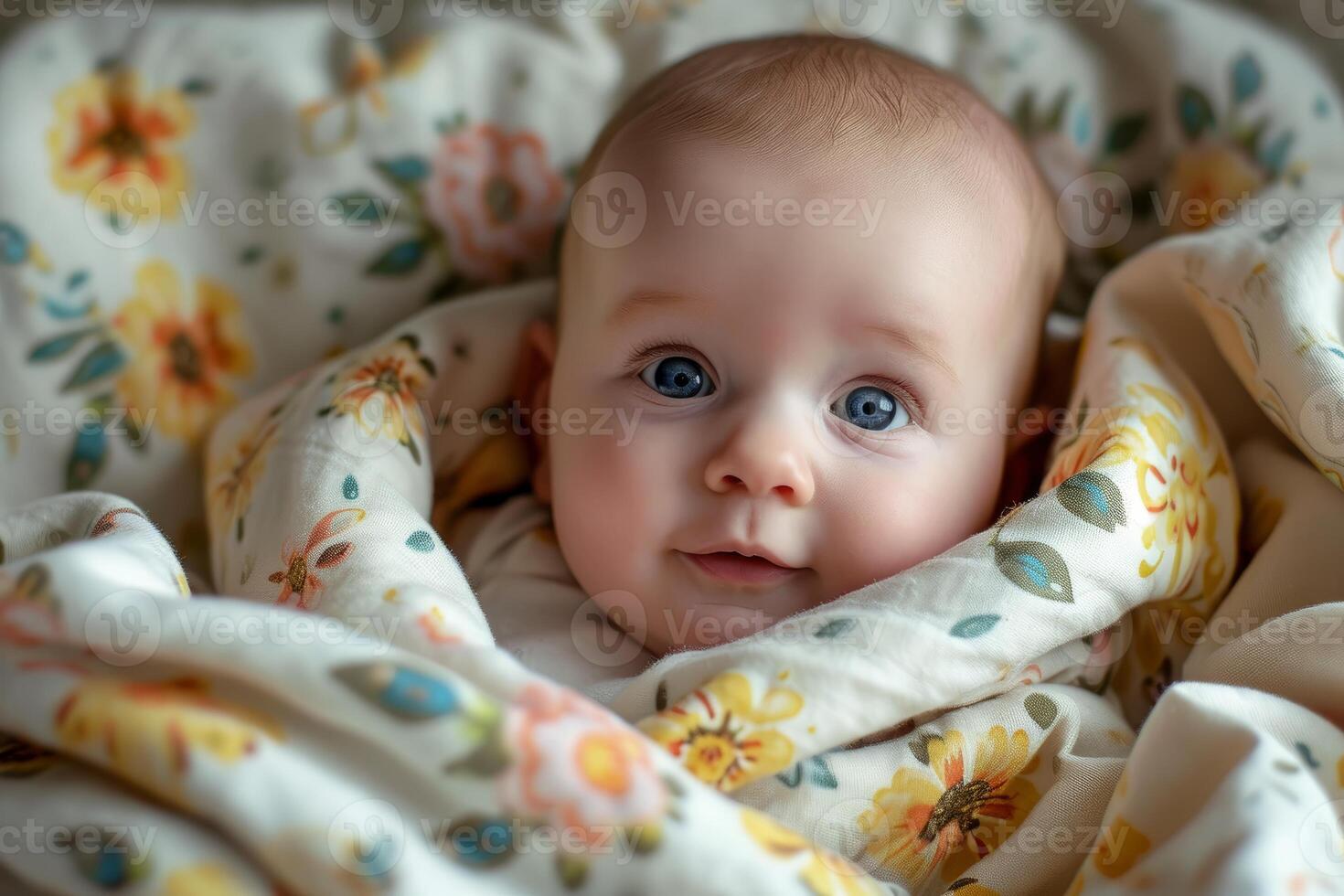 AI generated Baby wrapped blanket. Generate Ai photo