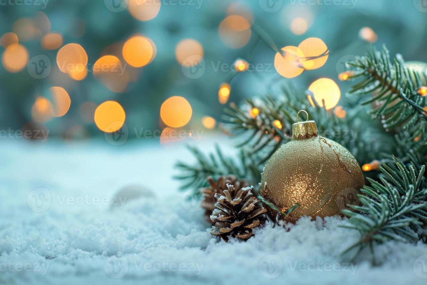 AI generated Background with christmas winter. Generate AI photo