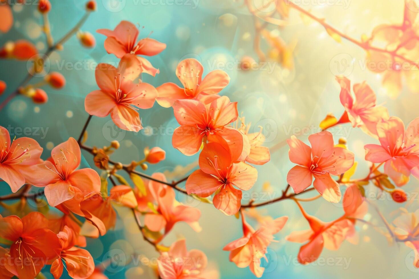 AI generated Delicate flowers background. Generate ai photo