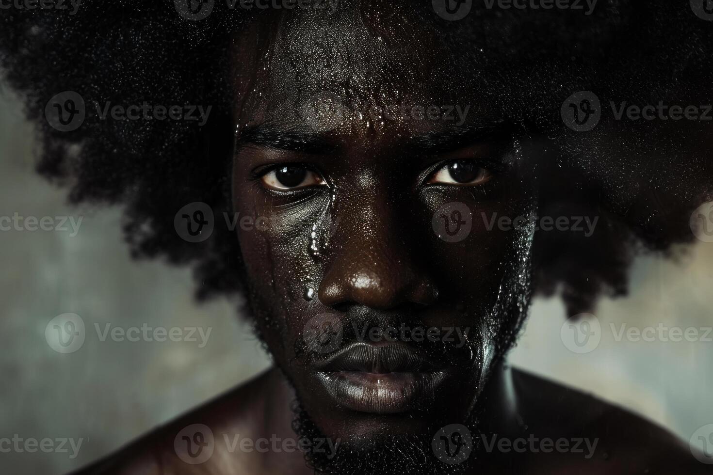 AI generated Afro american man. Generate Ai photo