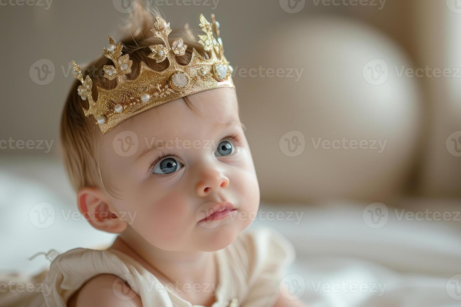 AI generated Baby boy crown. Generate Ai photo