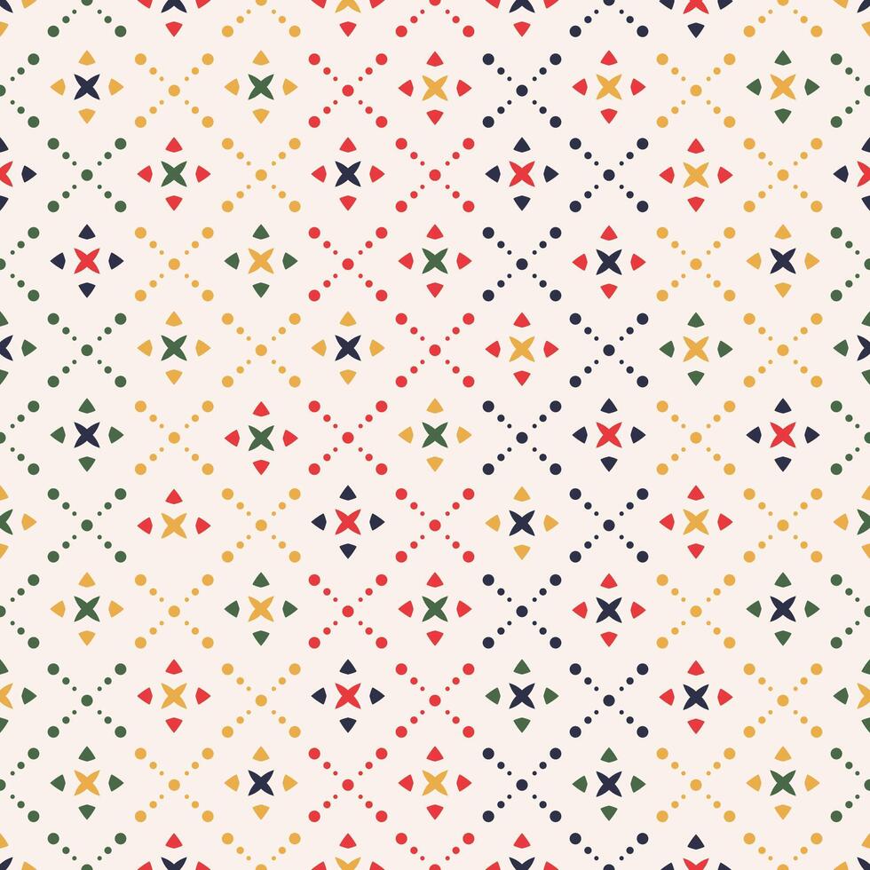 Diamond shapes seamless pattern. Rhombus geometric background. Bright colorful mosaic ornament for textile, wrapping, scrapbook, linen, kitchen towel, kids fabric. vector