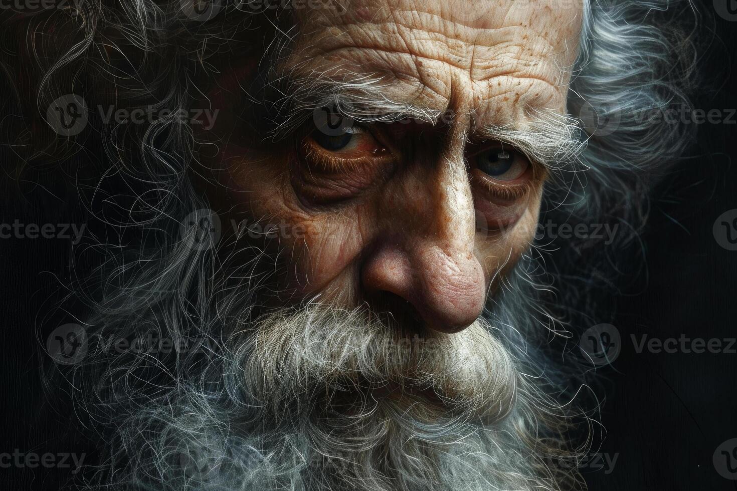 AI generated Amazing portrait of ancient professor art. Generate ai photo