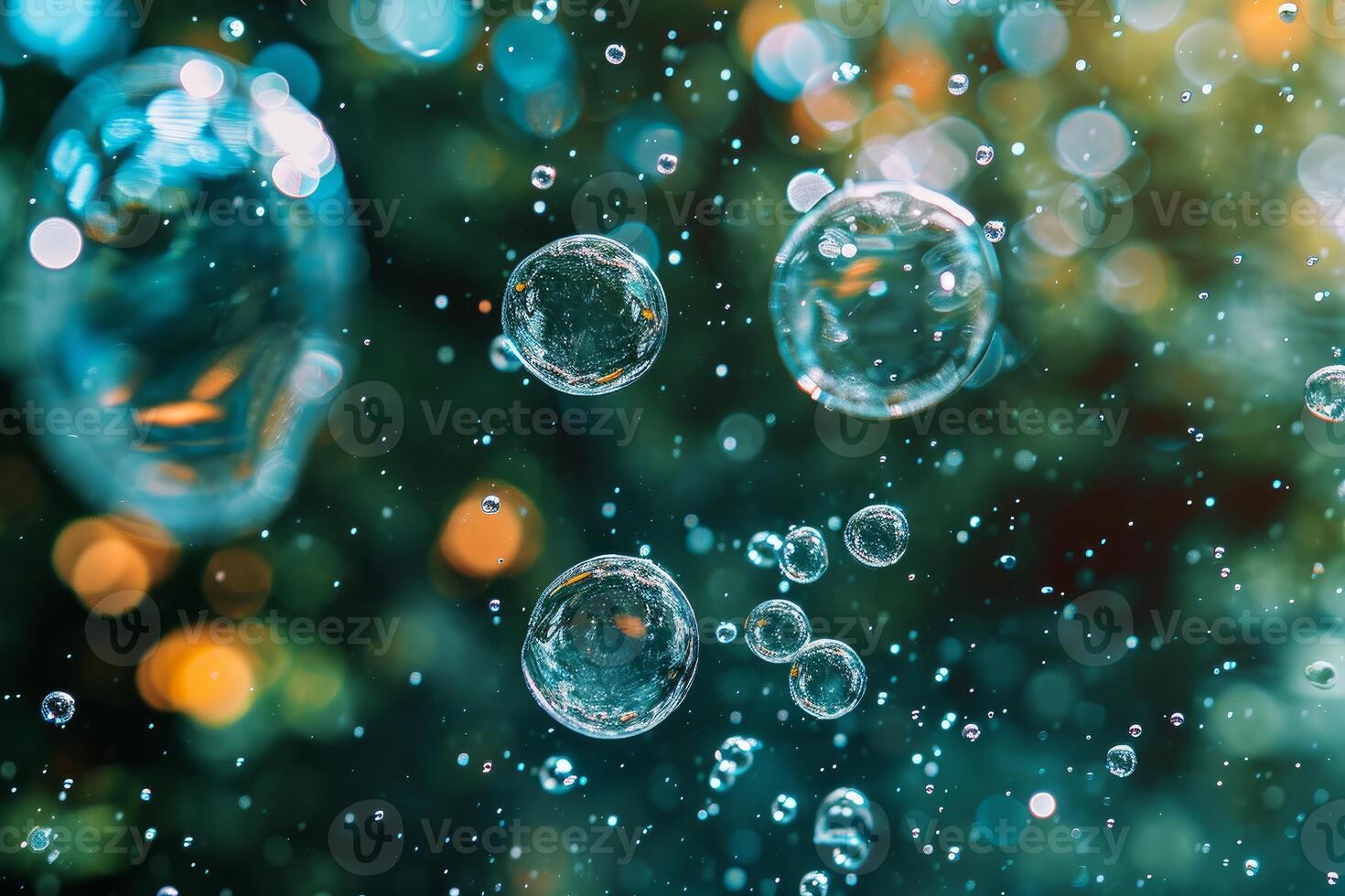ai generado aire burbujas agua. generar ai foto