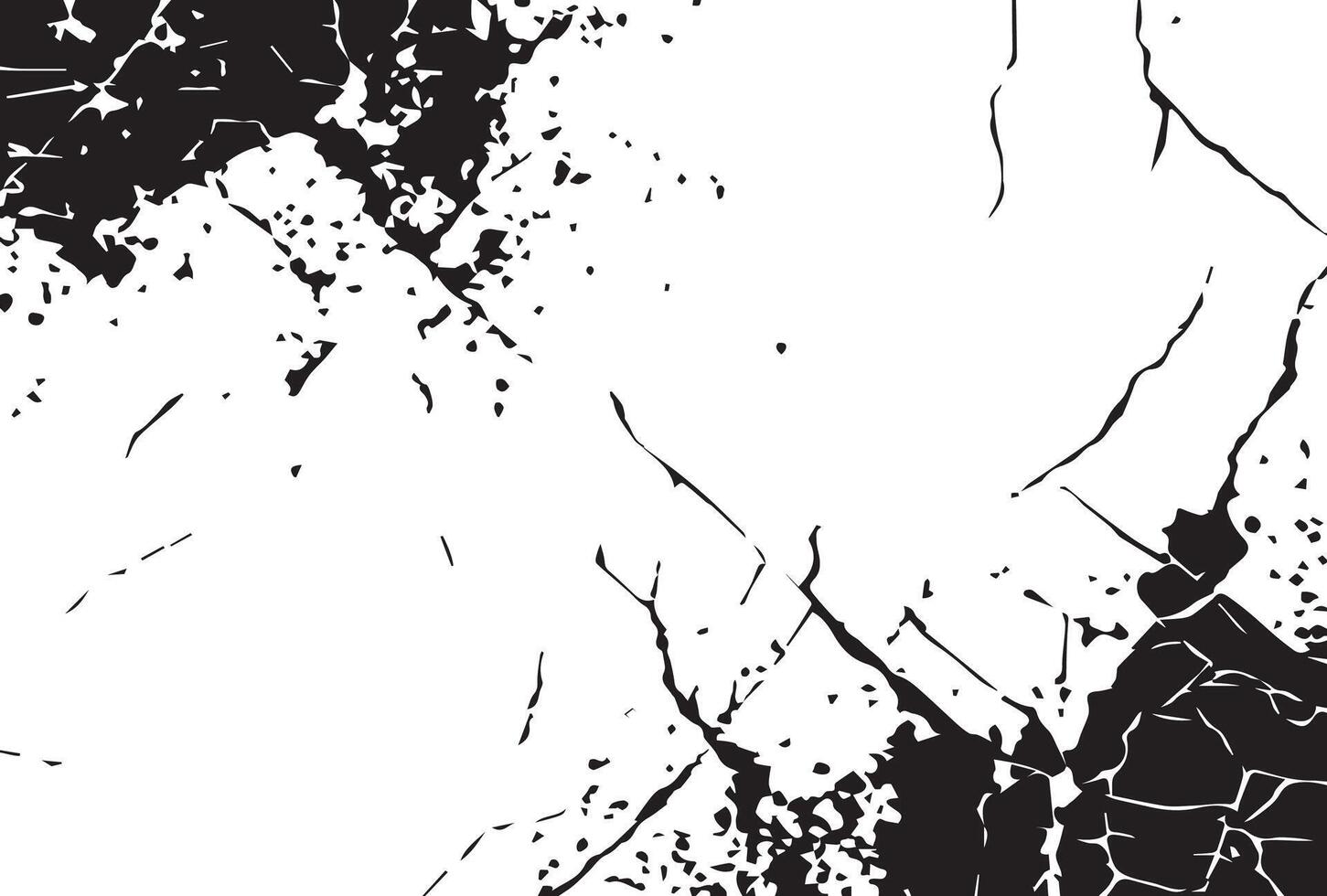 Distressed overlay texture of cracked concrete vector