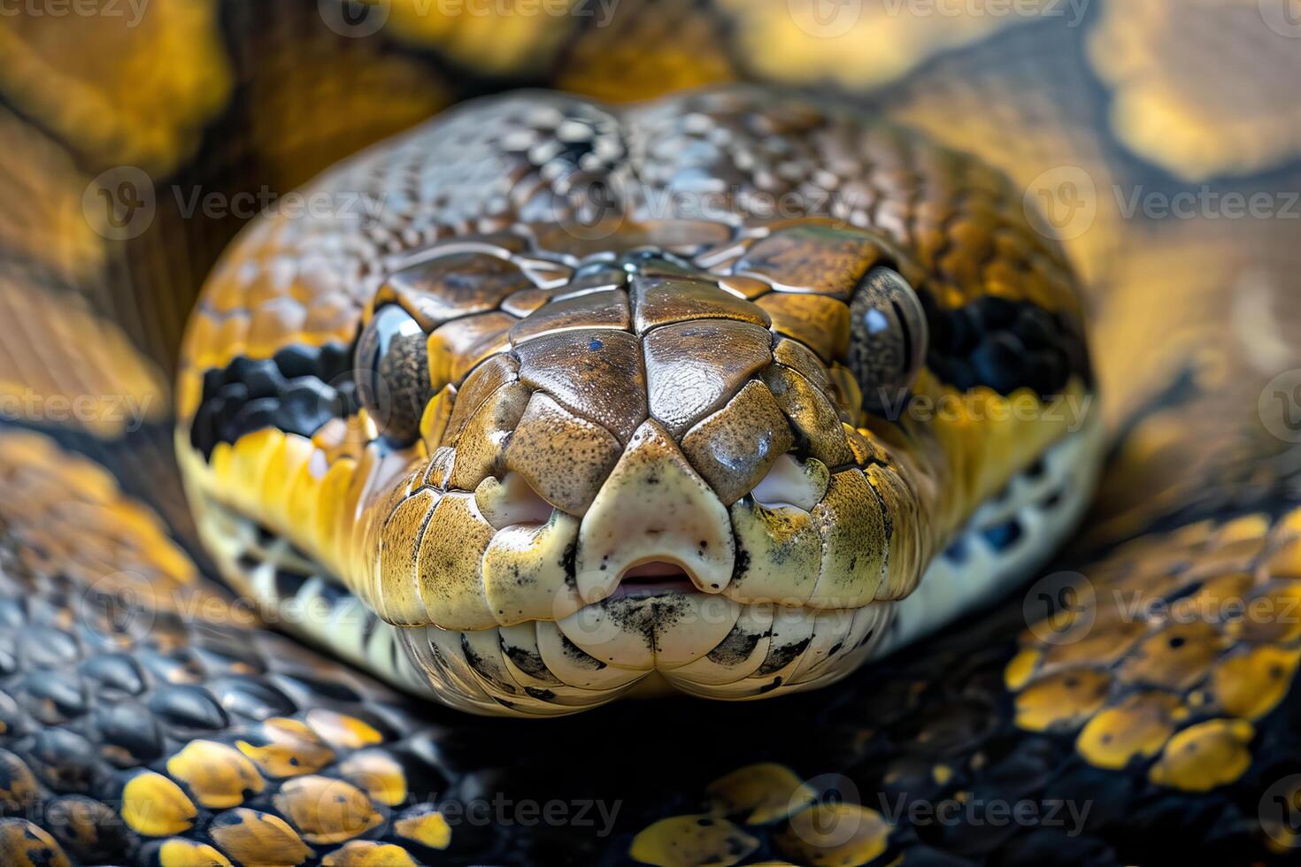 ai generado anaconda serpiente. generar ai foto