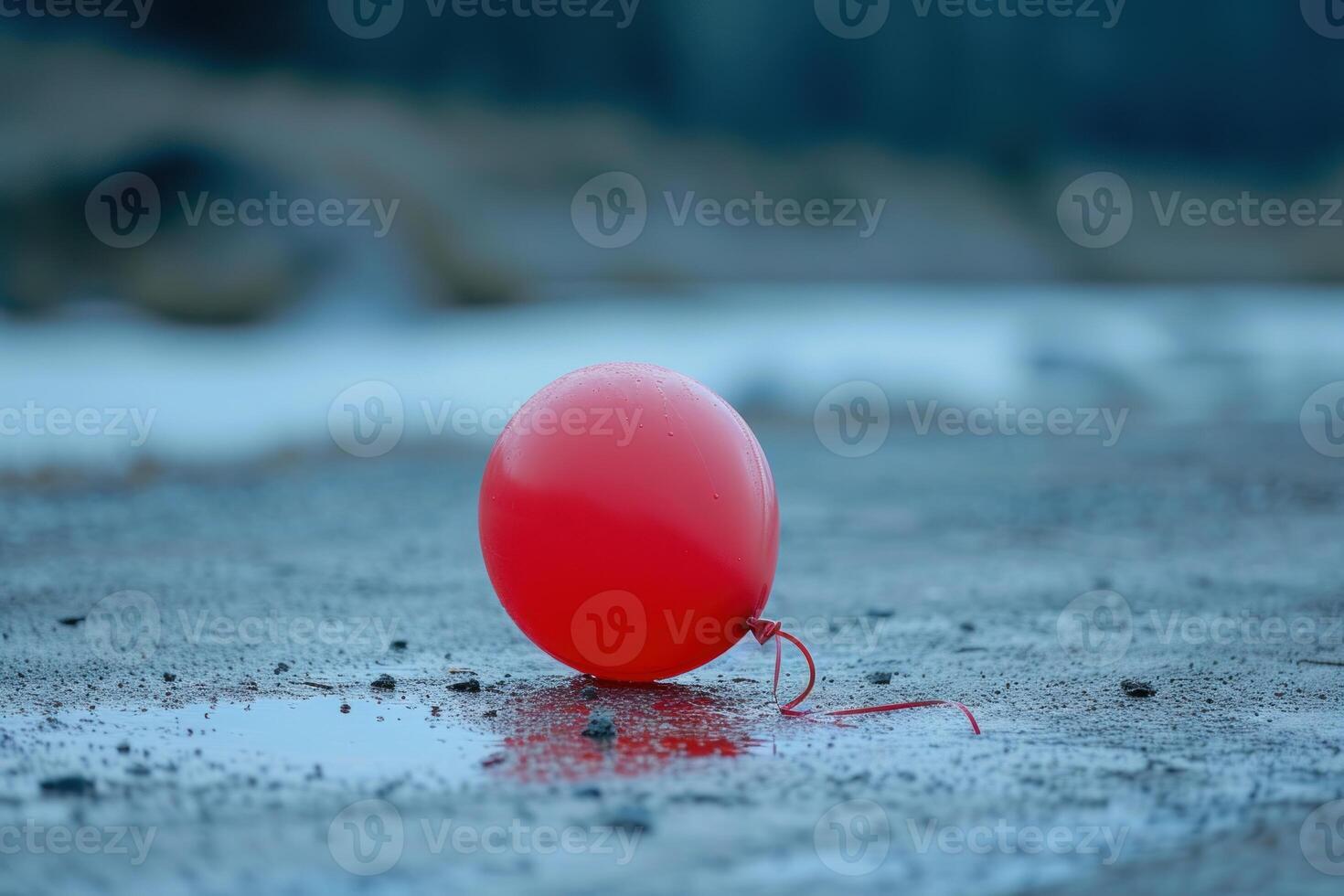 AI generated Air balloon deflated in nature field. Generate Ai photo