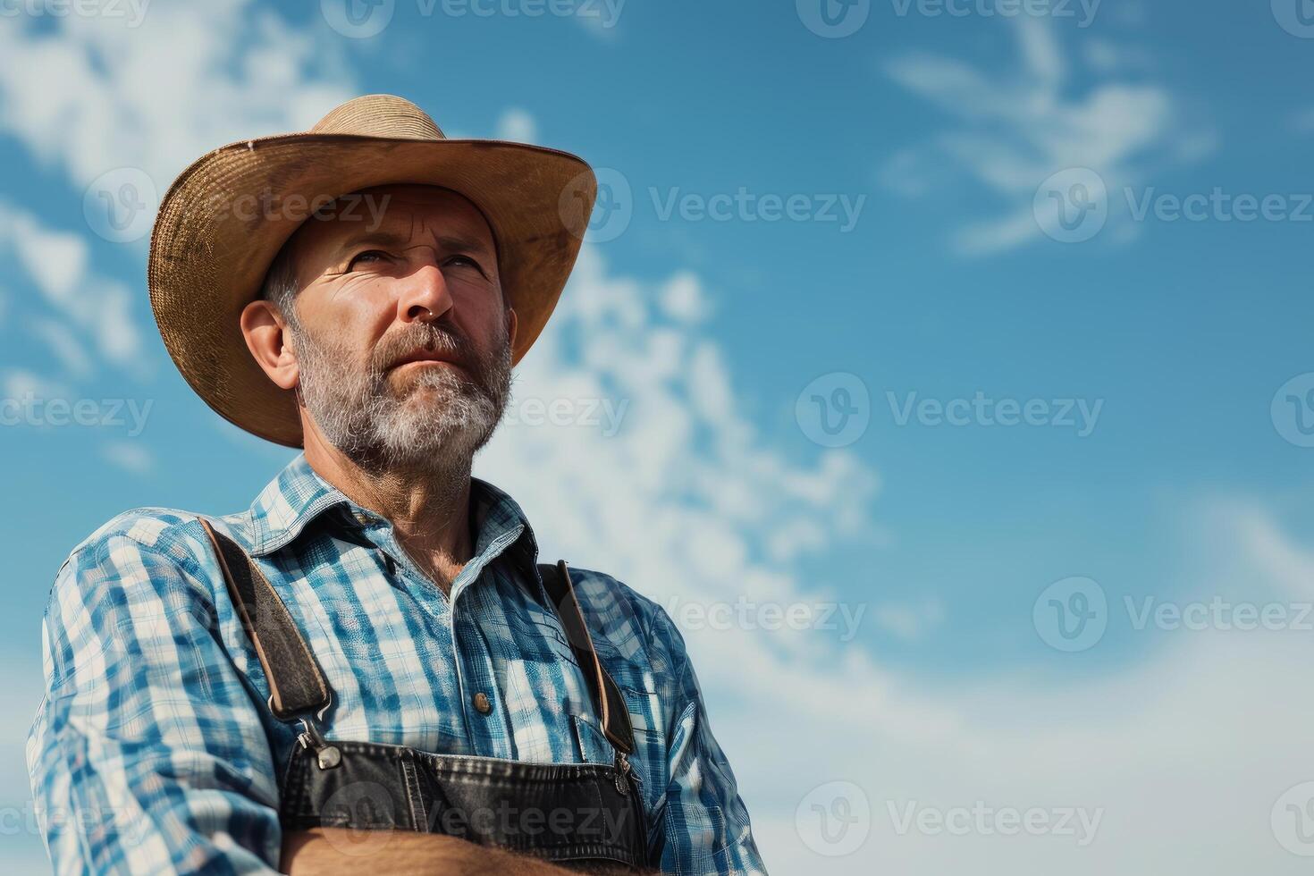 AI generated Verdant American farmer wheat field. Generate Ai photo