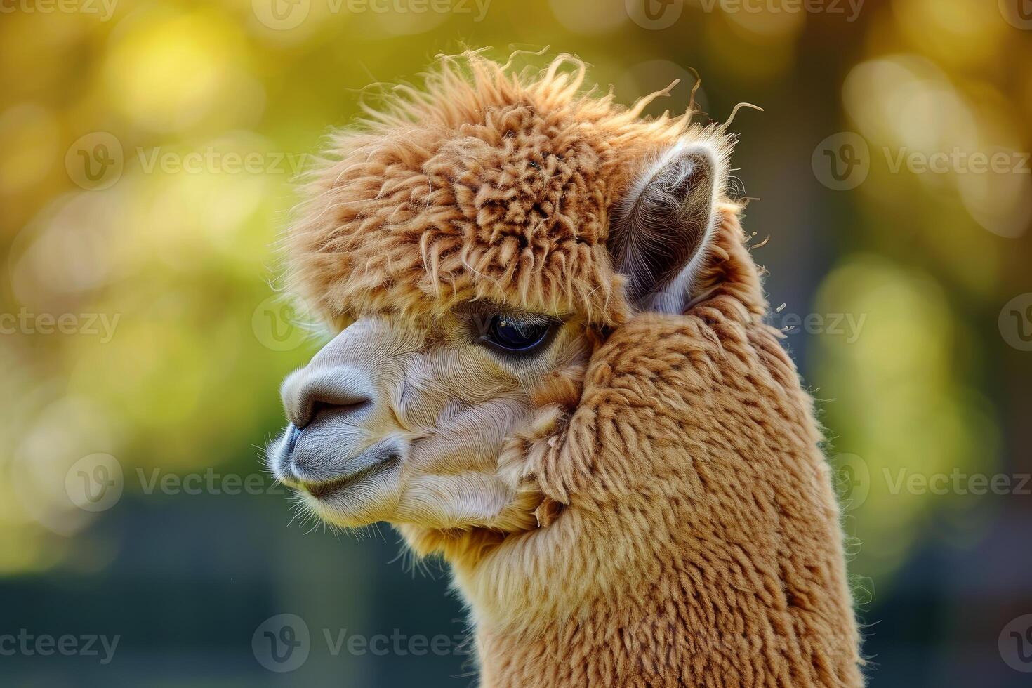 ai generado alpaca Doméstico granja. generar ai foto