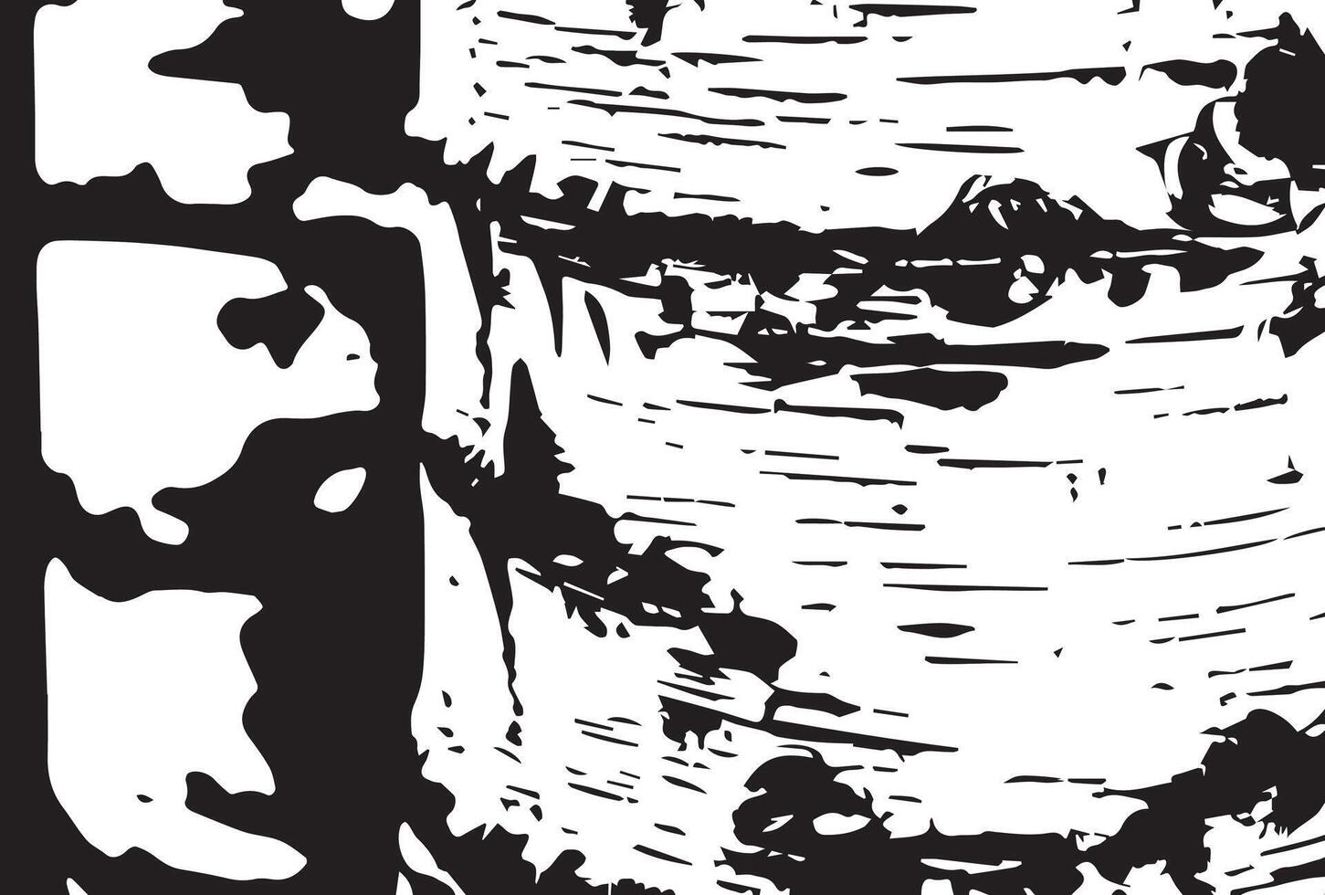 black and white birch bark grunge texture background. vector
