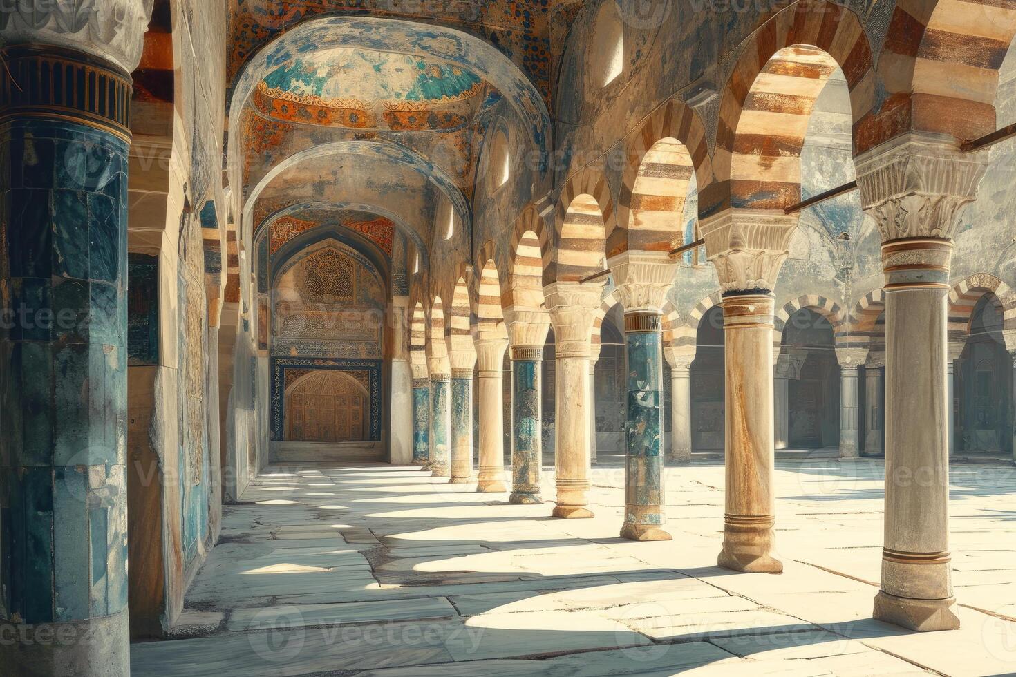 AI generated Ancient mosque. Generate Ai photo