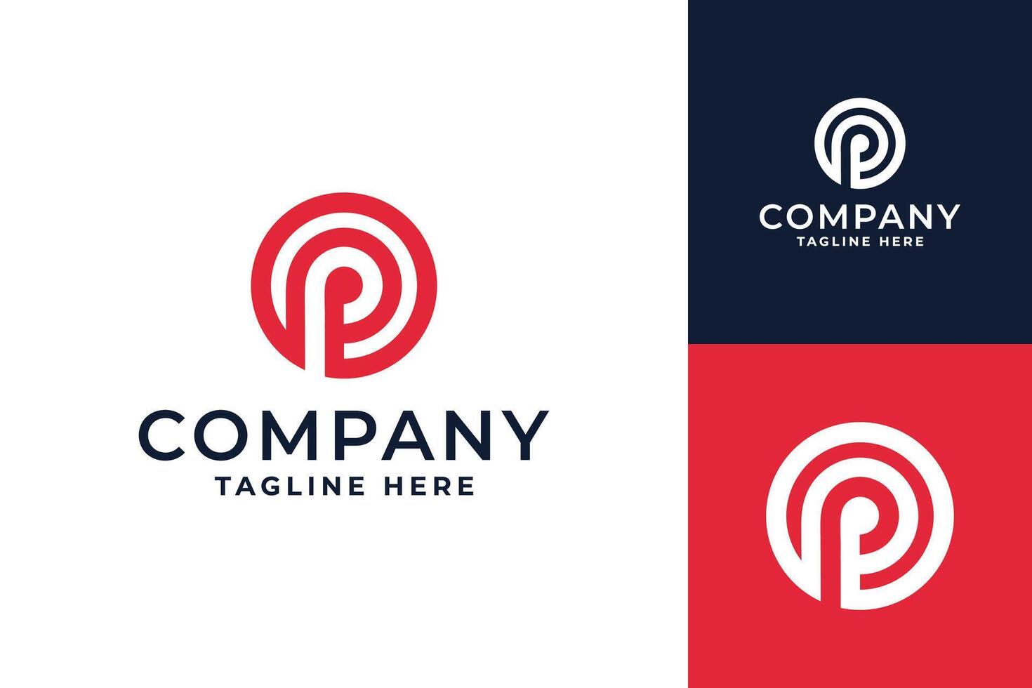Letter P initial logo vector