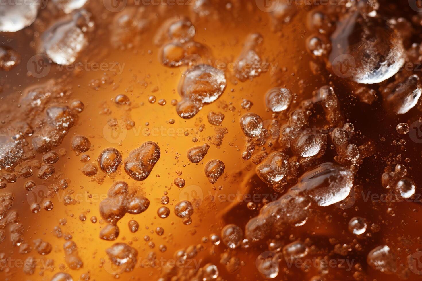 AI generated A close-up of a cold beverage with condensation. Generative AI photo