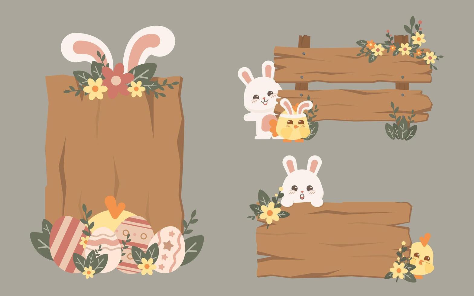 Easter Board Set vector