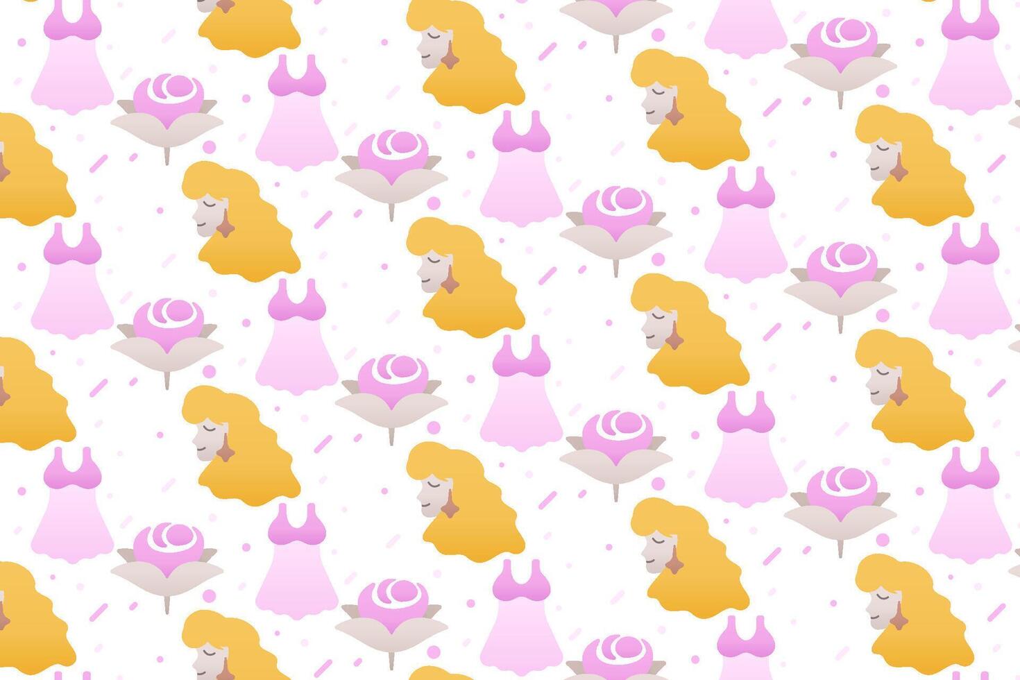 female beauty pattern vector