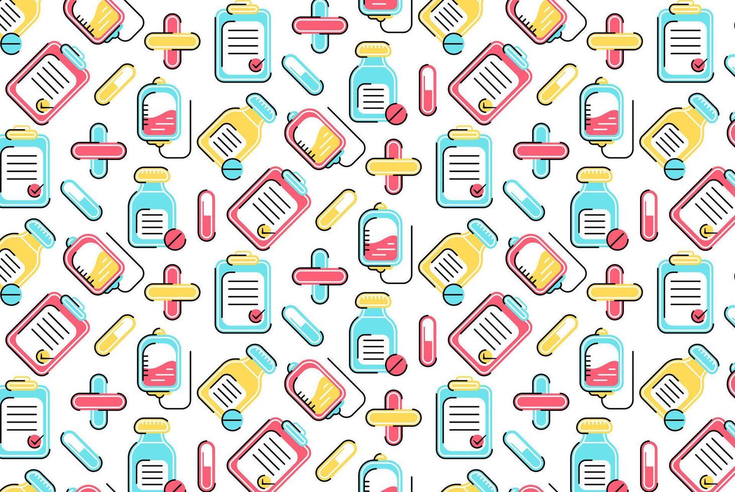 Medical and healthcare pattern vector