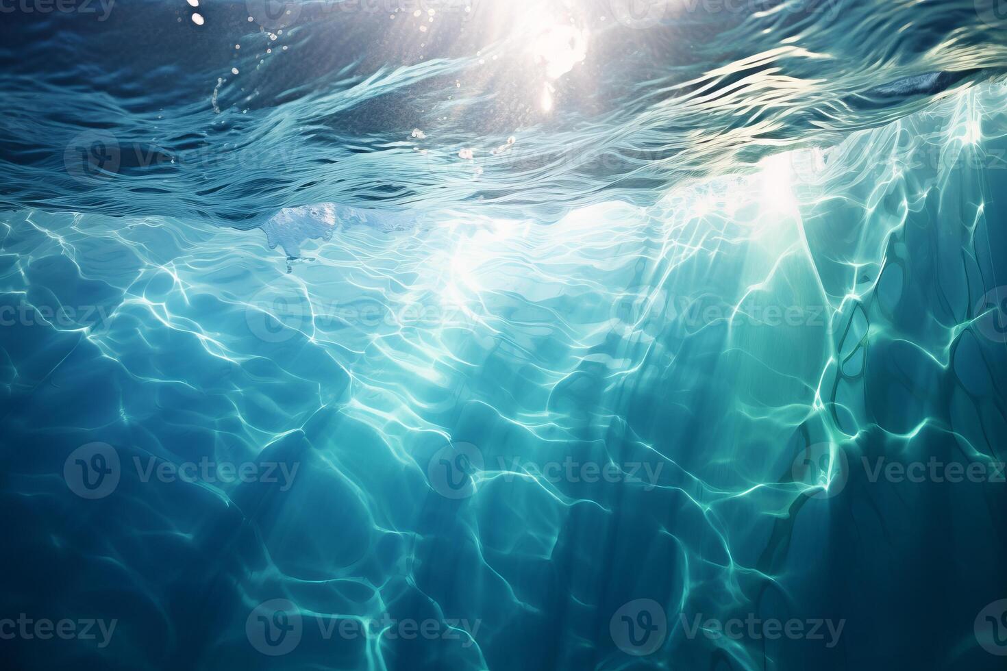 AI generated The mesmerizing play of light on the ocean's surface. Generative AI photo