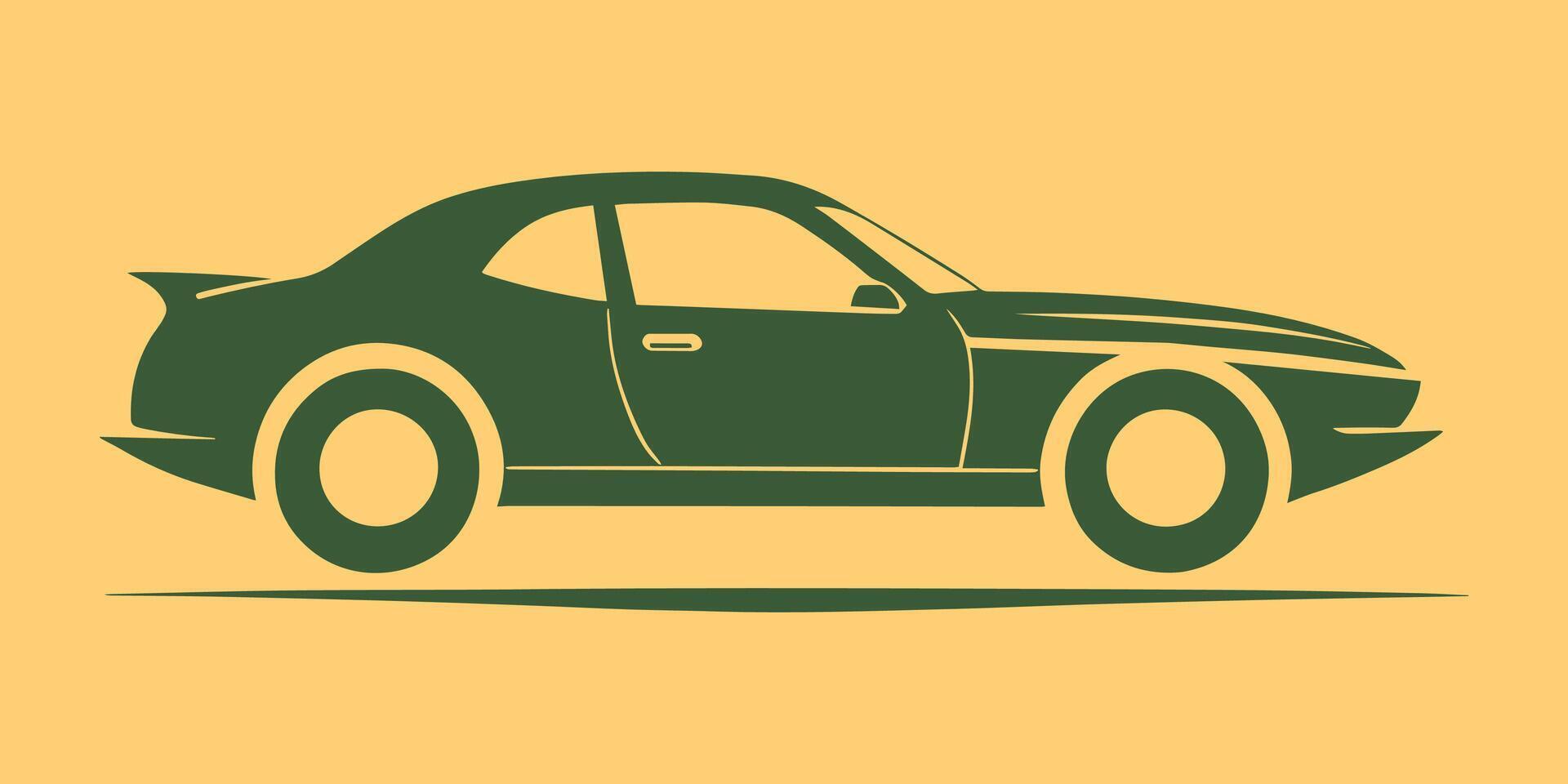 plantilla de logotipo de símbolo de coche, silueta vectorial estilizada vector