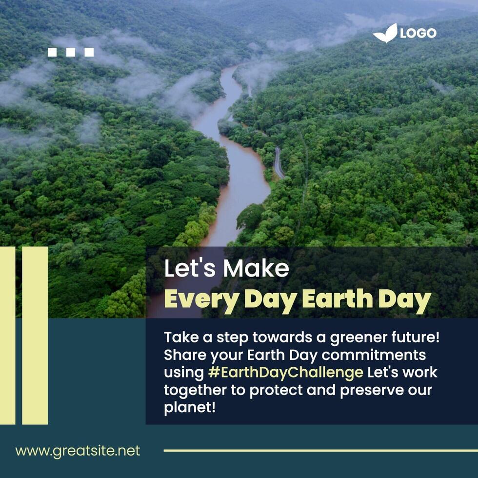 Earth Day Instagram Post template