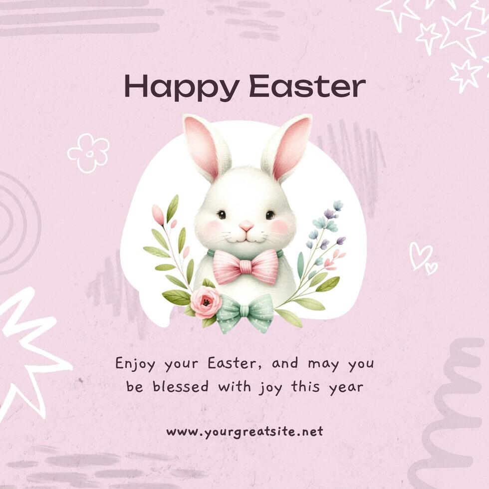 Easter instagram post template