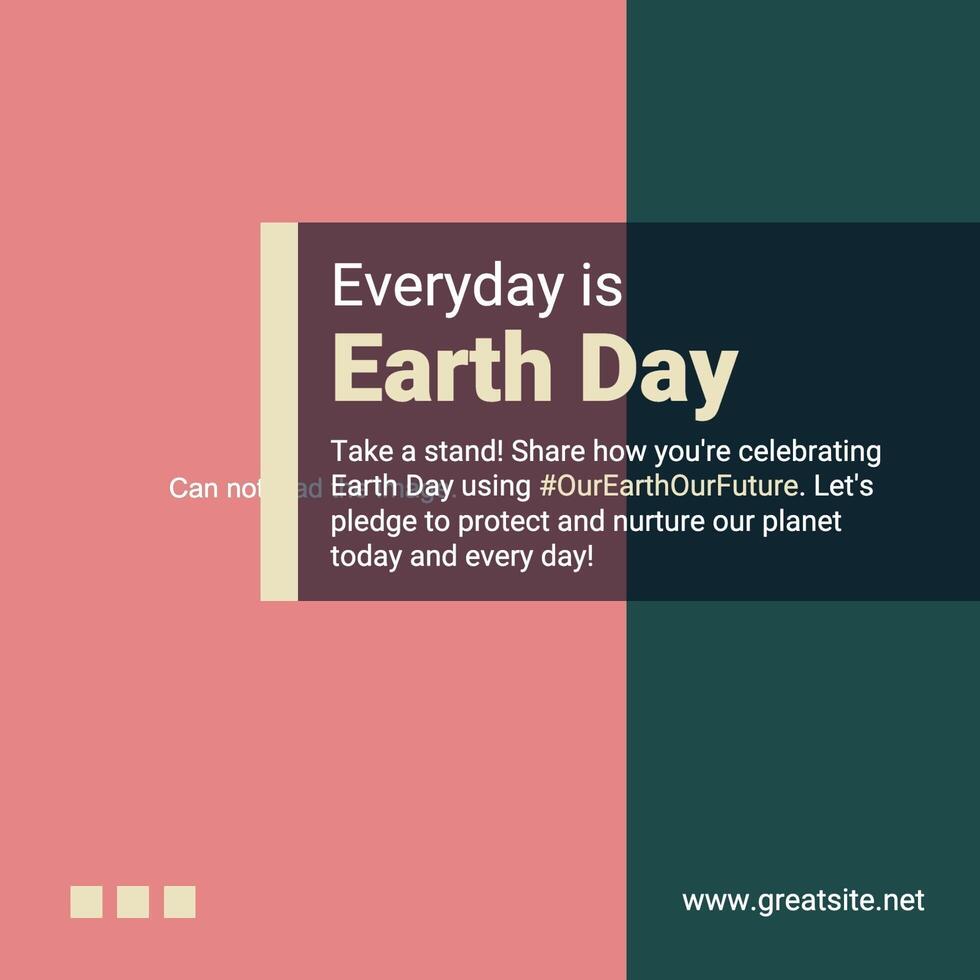 Earth Day Instagram Post template