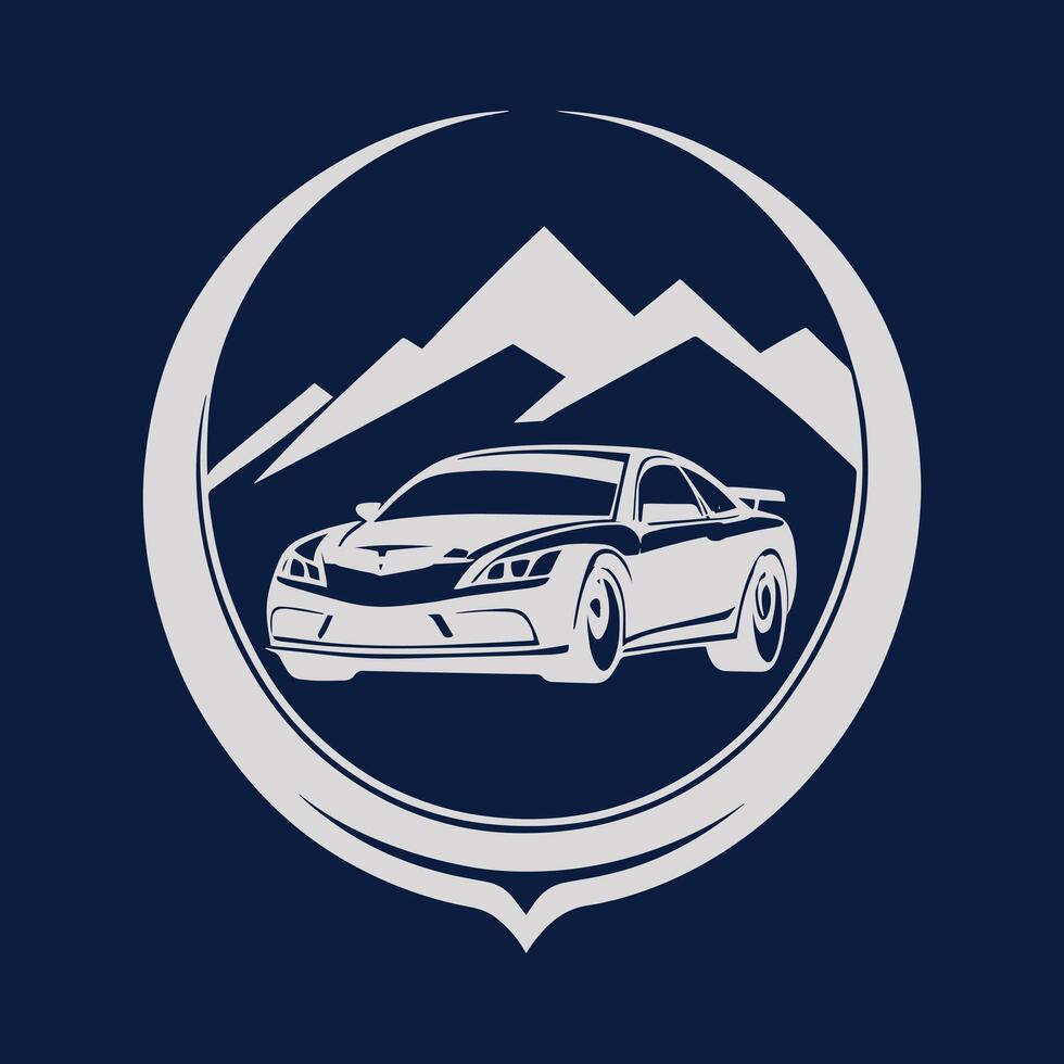 plantilla de logotipo de símbolo de coche, silueta vectorial estilizada vector