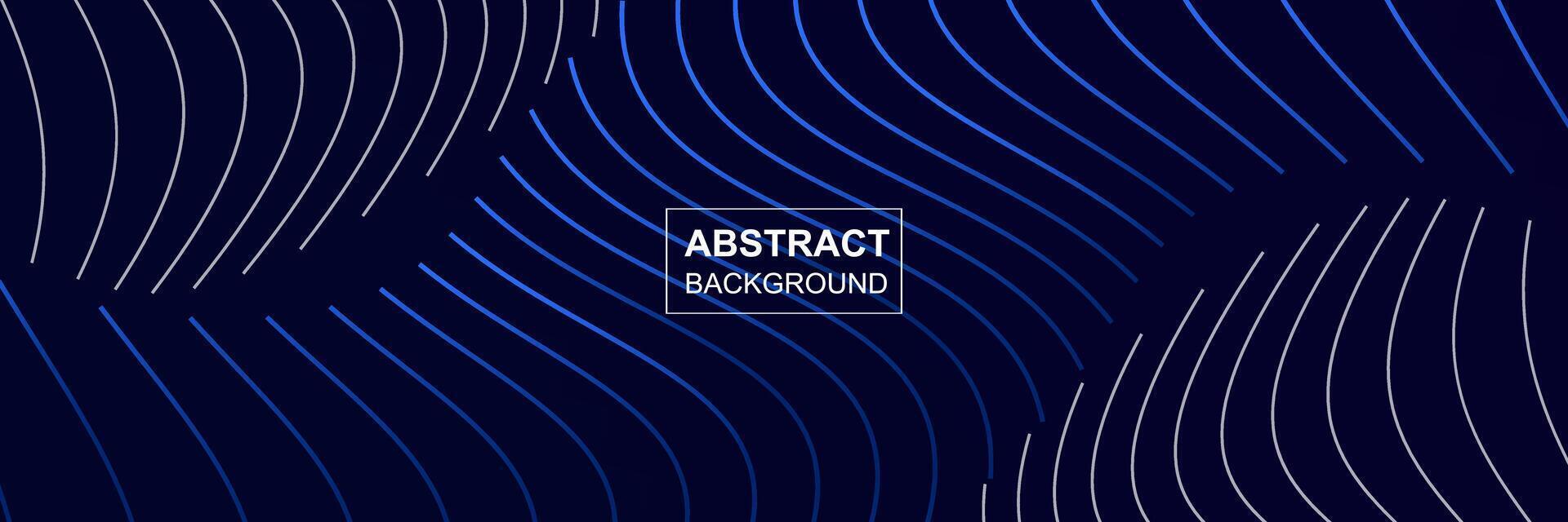 Abstract dynamic lines art concept dark blue background template banner illustration design vector