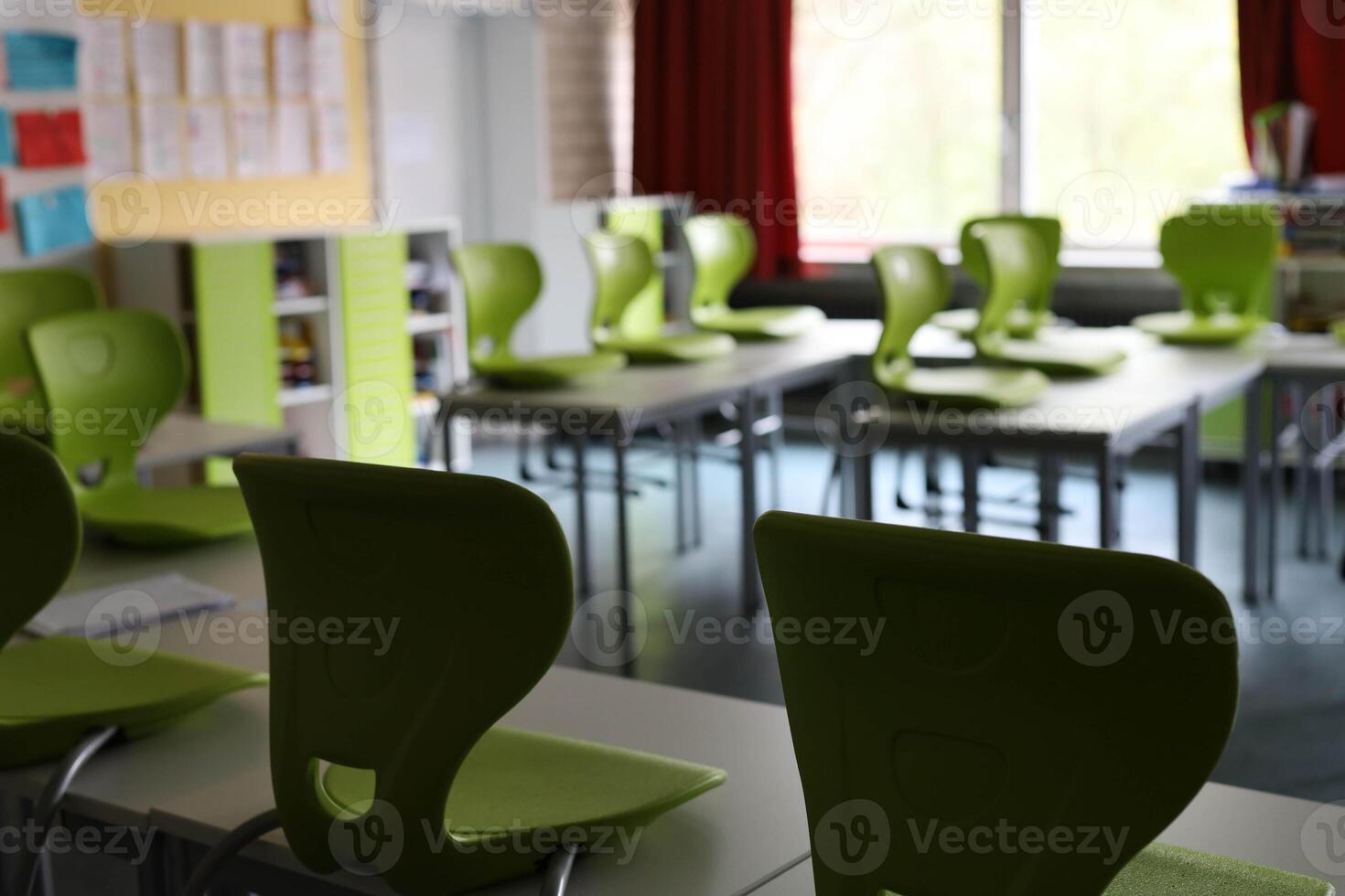 school classroom interior in germany photo