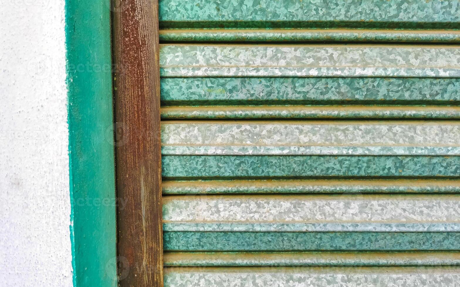 Metal gate door fence texture pattern in Mexico. photo