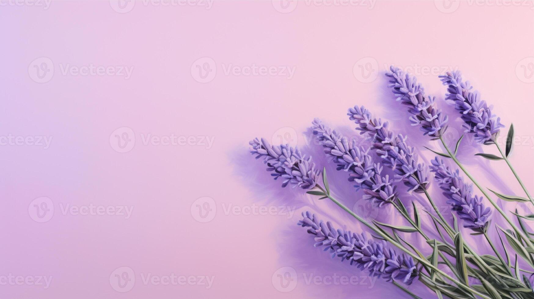 AI generated Banner lavender flower love celebration photo