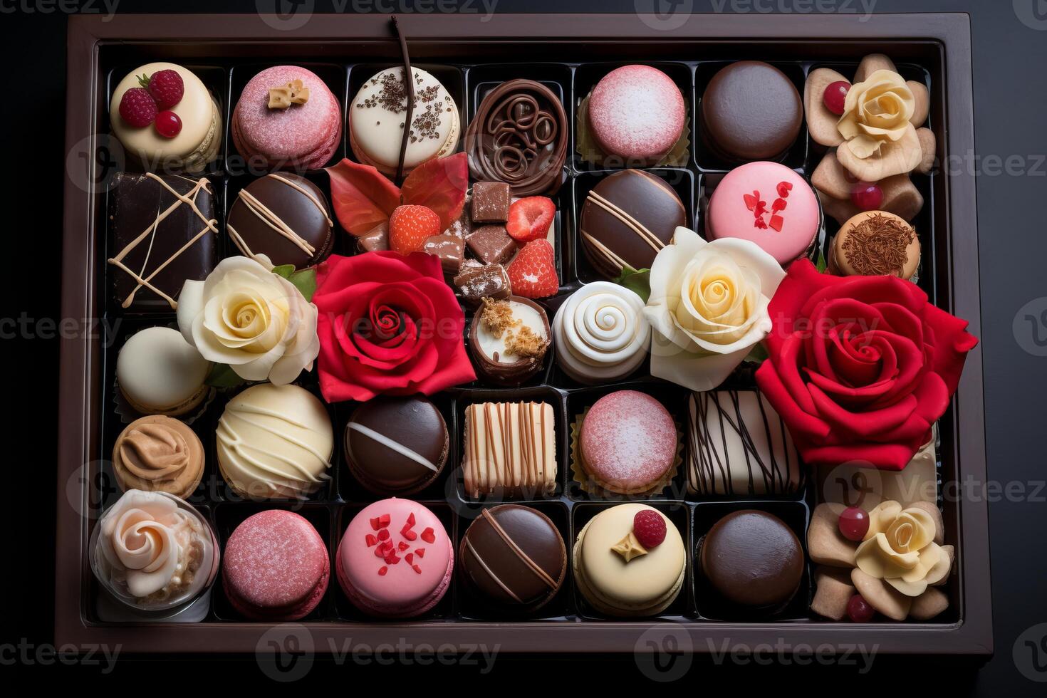 AI generated Tempting treat with a dedicated message section. Generative AI photo