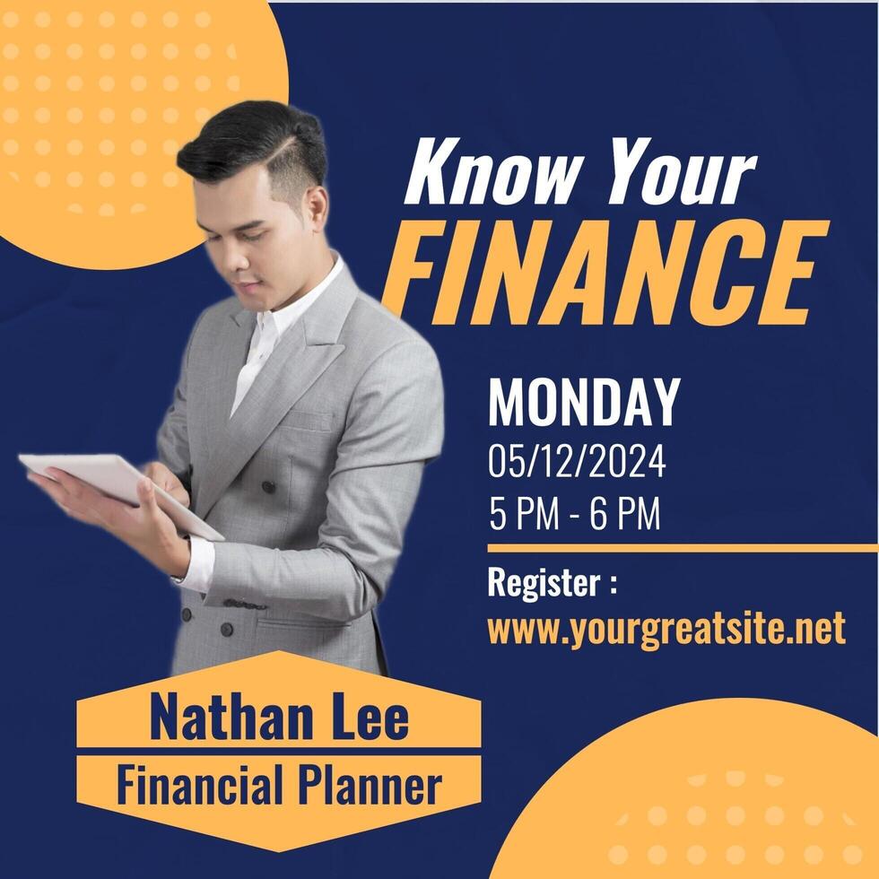 Know Your Finance Webinar Instagram Post template