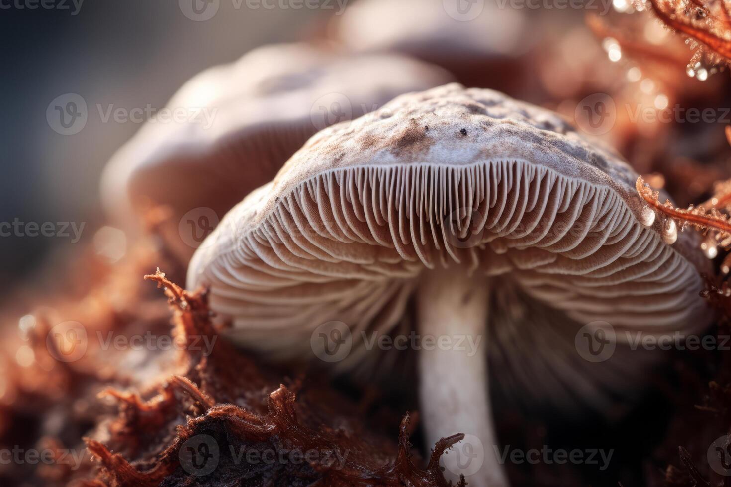 AI generated The texture of a mushroom cap. Generative AI photo