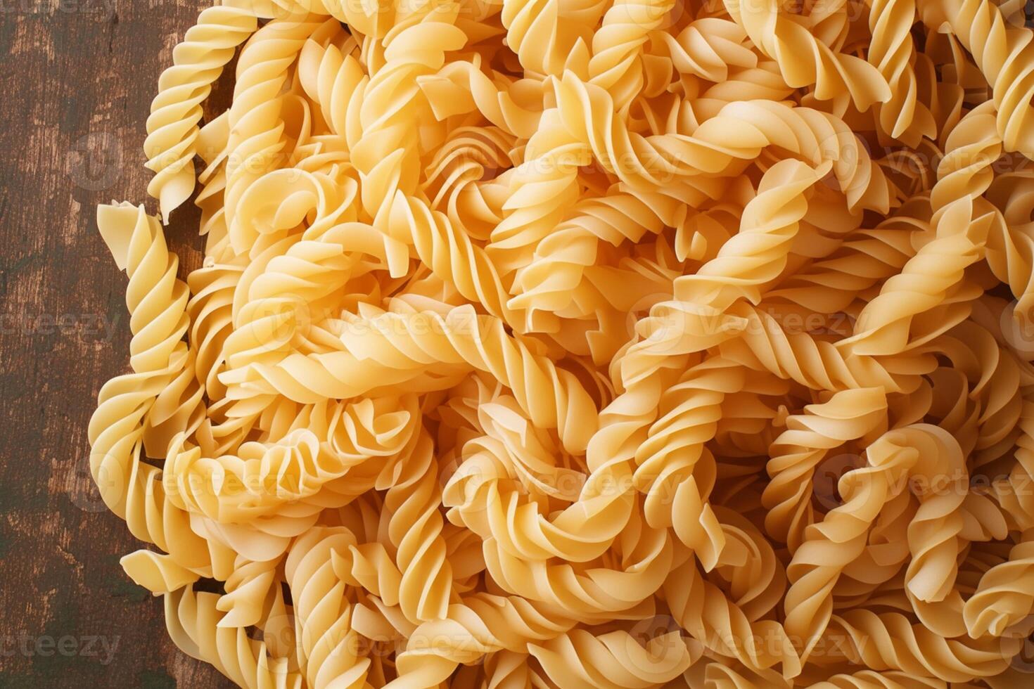 AI generated Carb delight Boiled egg noodles arranged in a spiral pattern photo