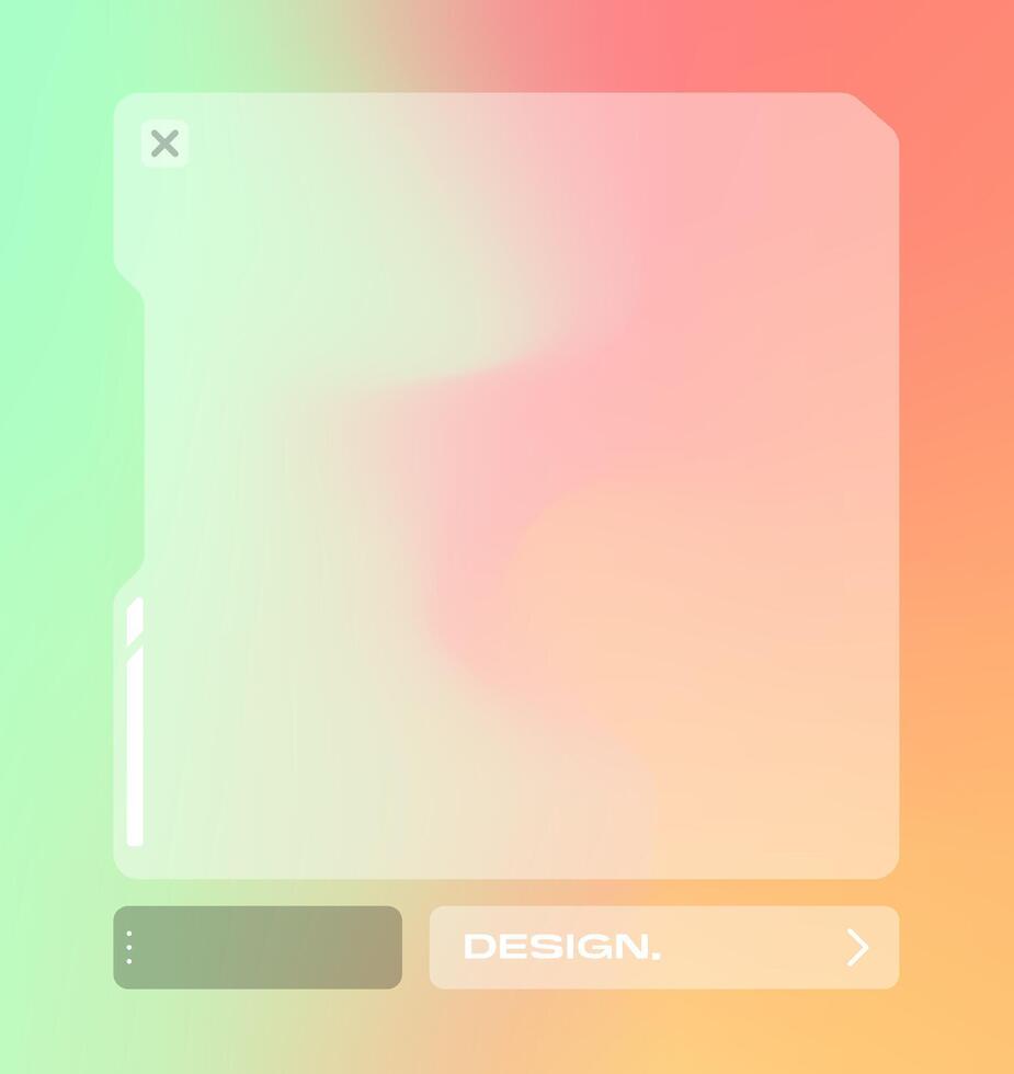 Futuristic square gradient background. Pop up window vector illustration.