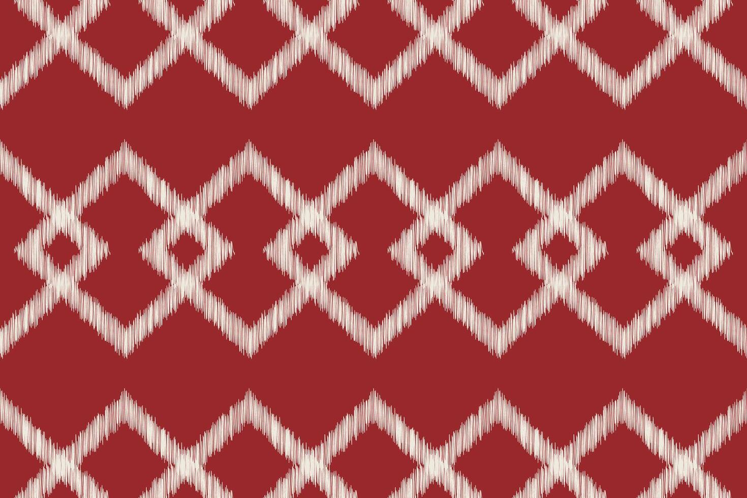 Traditional Ethnic ikat motif fabric pattern geometric style.African Ikat embroidery Ethnic oriental pattern red background wallpaper. Abstract,vector,illustration.Texture,frame,decoration. vector