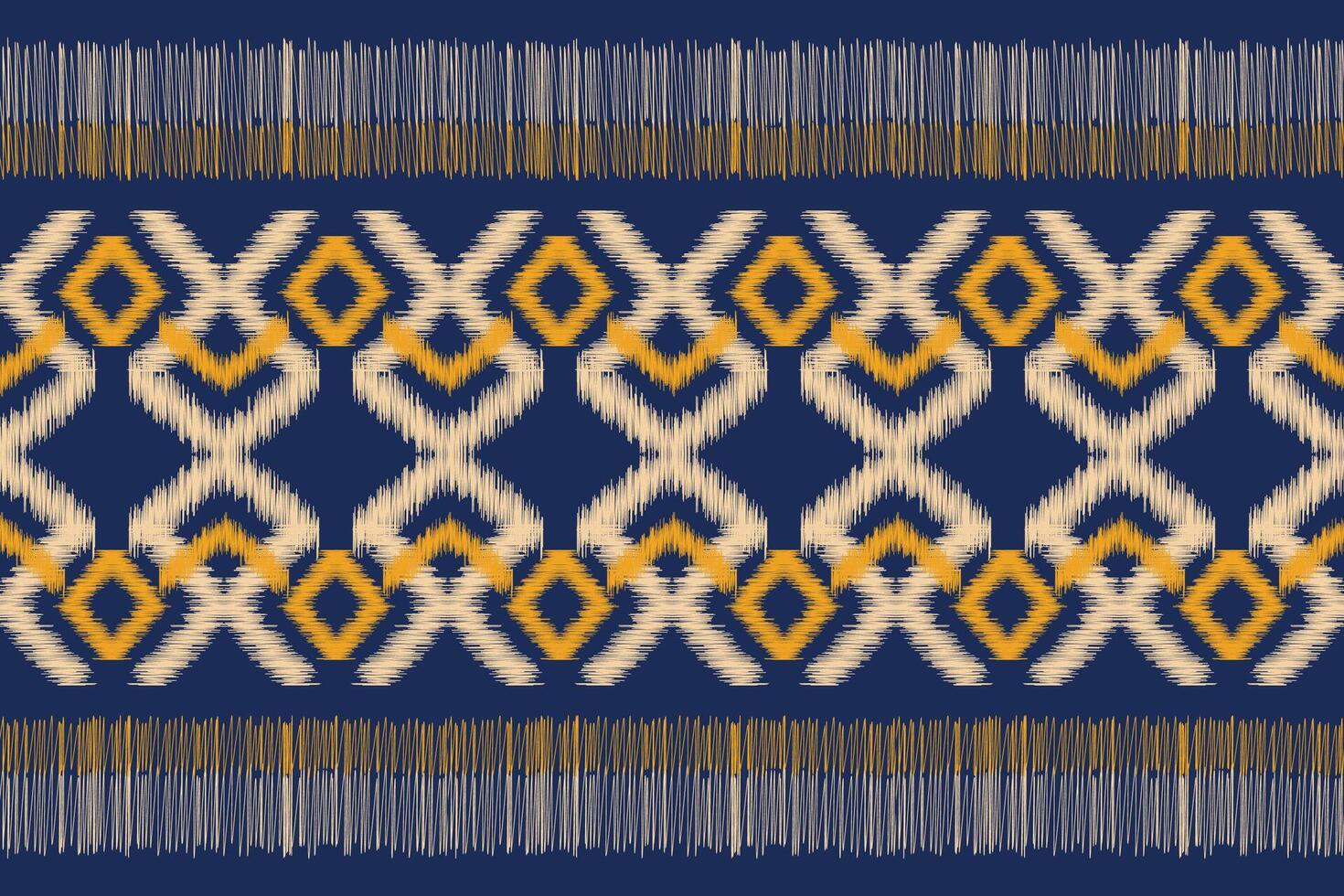 Traditional Ethnic ikat motif fabric pattern geometric style.African Ikat embroidery Ethnic oriental pattern blue background wallpaper. Abstract,vector,illustration.Texture,frame,decoration. vector