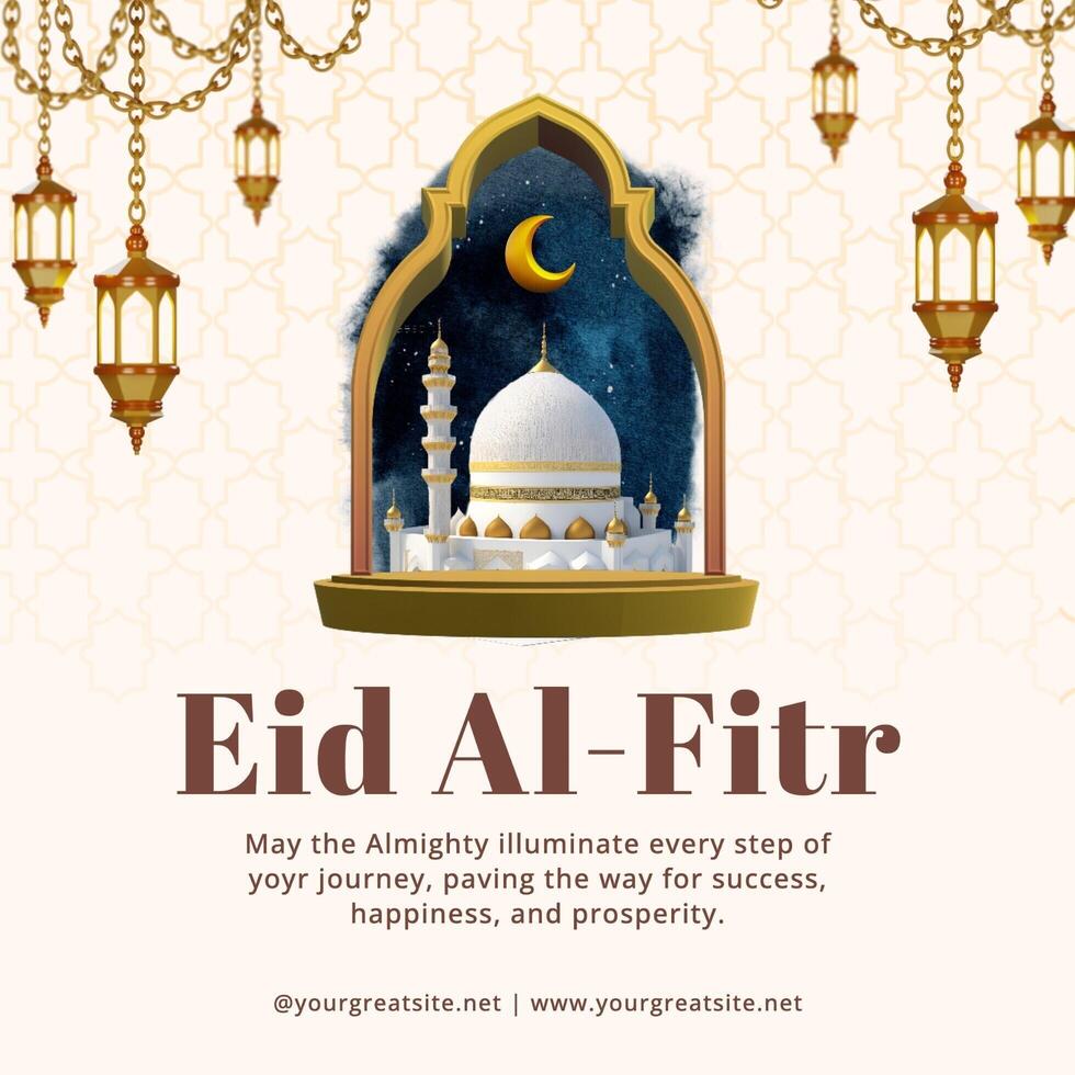 eid al fitr for social media post template