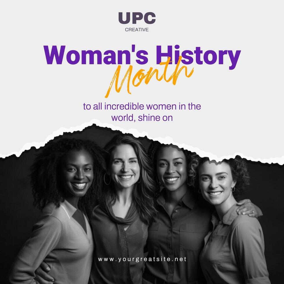 woman history month for social media post template