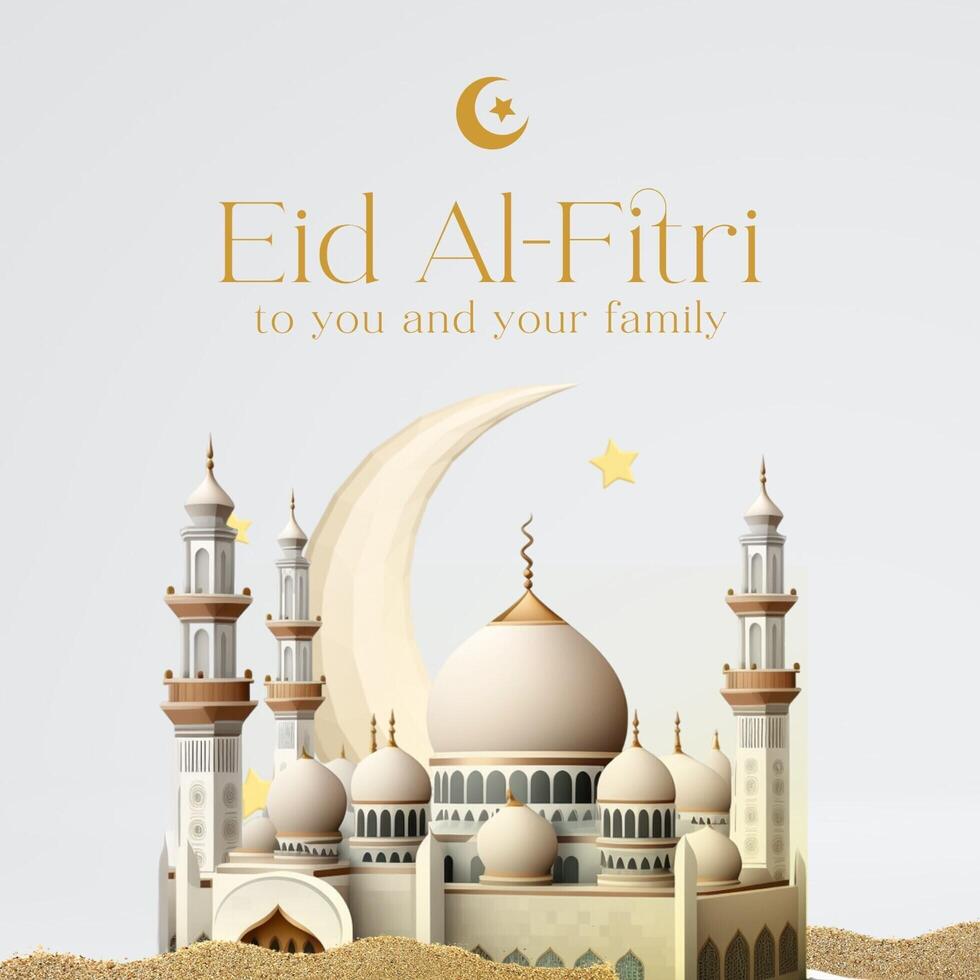 social media post for eid al fitr template