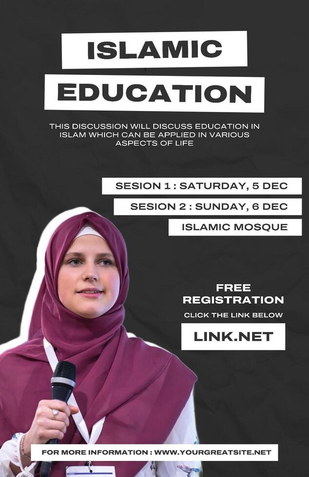 Islamic Education Event Poster template