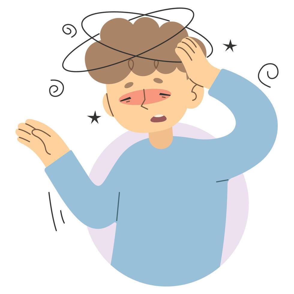 Faint 4 cute on a white background, vector illustration.