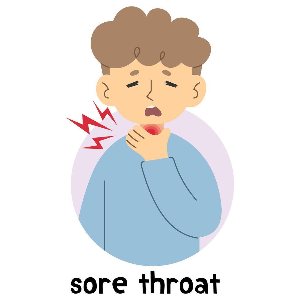 Sore throat 3 vector