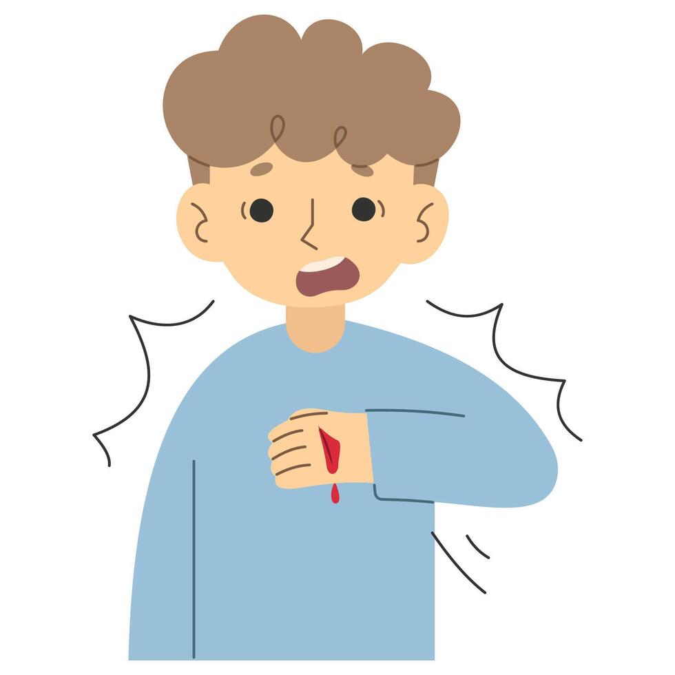 Bleed 2 cute on a white background, illustration. vector
