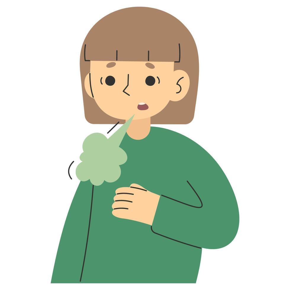 Burp 6 cute, vector illustration.
