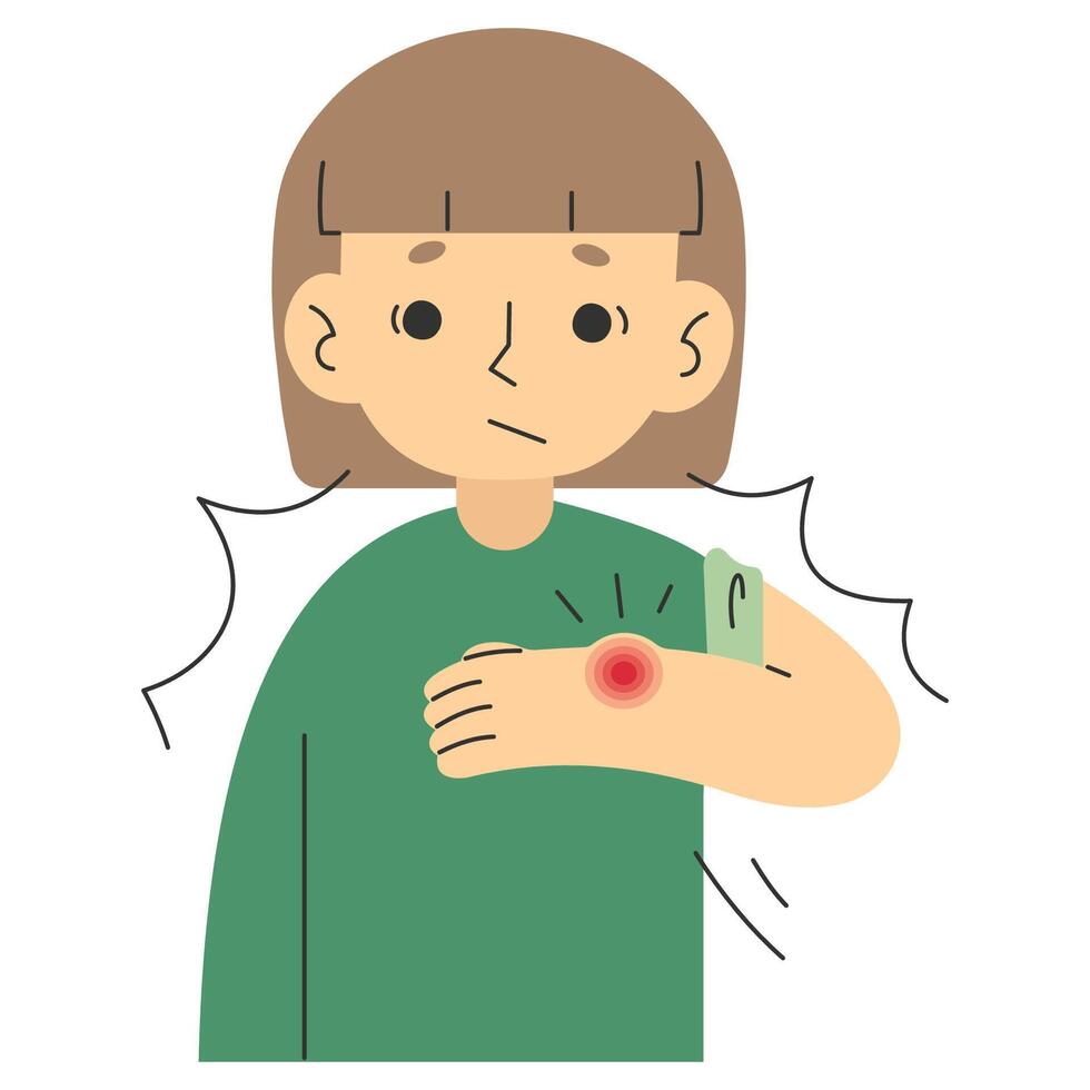 Swollen 6 cute on a white background, illustration. vector
