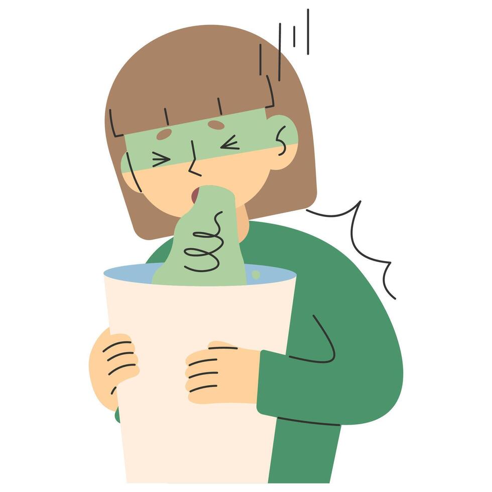 Vomit 6 cute, vector illustration.