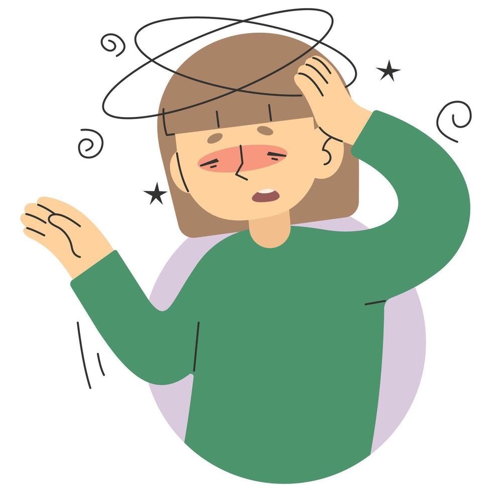 Faint 8 cute on a white background, illustration. vector