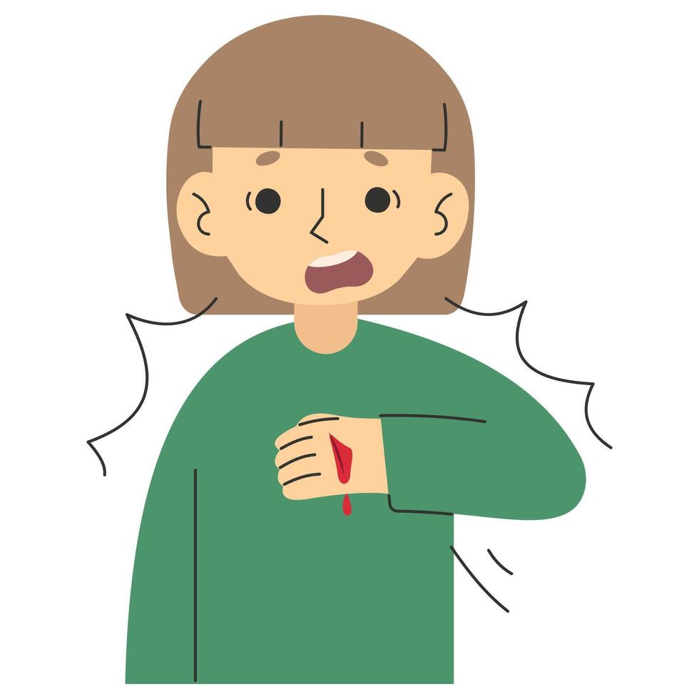 Bleed 6 cute on a white background, vector illustration.
